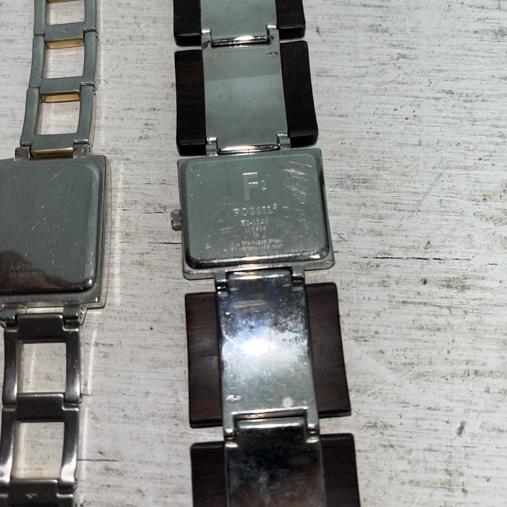 lot of two fossil watches untested needs batteries Es-1540 And Ex-9554 - Picture 6 of 6